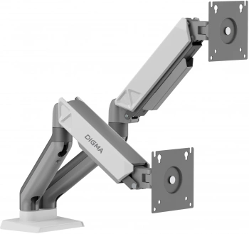 Кронштейн для монитора Digma D-MM102D, крепление к столешнице, поворот и наклон, серый