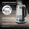 Чайник электрический Hyundai HYK-G8407 черный/прозрачный, стекло