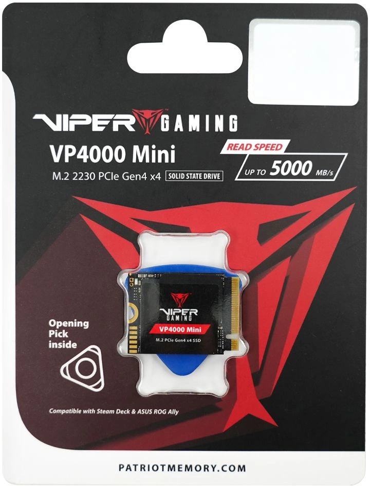 Твердотельный накопитель Patriot 2048ГБ, M.2 2230, PCIe 4.0 x4, M.2 VP4000 Mini (VP4000M2TBM23)