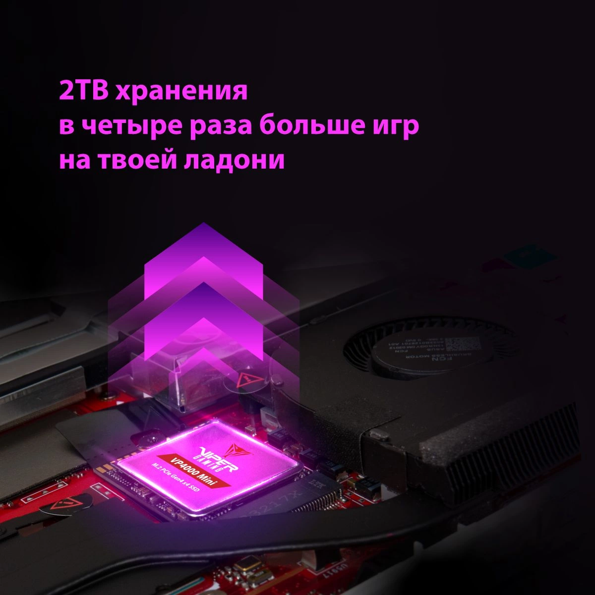 Твердотельный накопитель Patriot 2048ГБ, M.2 2230, PCIe 4.0 x4, M.2 VP4000 Mini (VP4000M2TBM23)