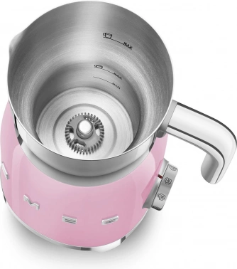 Вспениватель молока Smeg MFF11PKEU розовый/серебристый