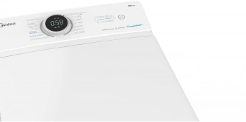 Стиральная машина полноразмерная Midea MF100T80BS/W-RU, с вертикальной загрузкой, 8кг, 1300об/мин, русский интерфейс