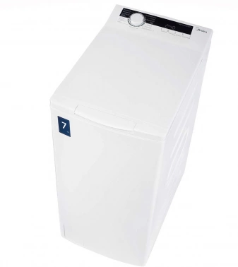 Стиральная машина полноразмерная Midea MFE05W70/W-RU, с вертикальной загрузкой, 7кг, 1200об/мин, русский интерфейс