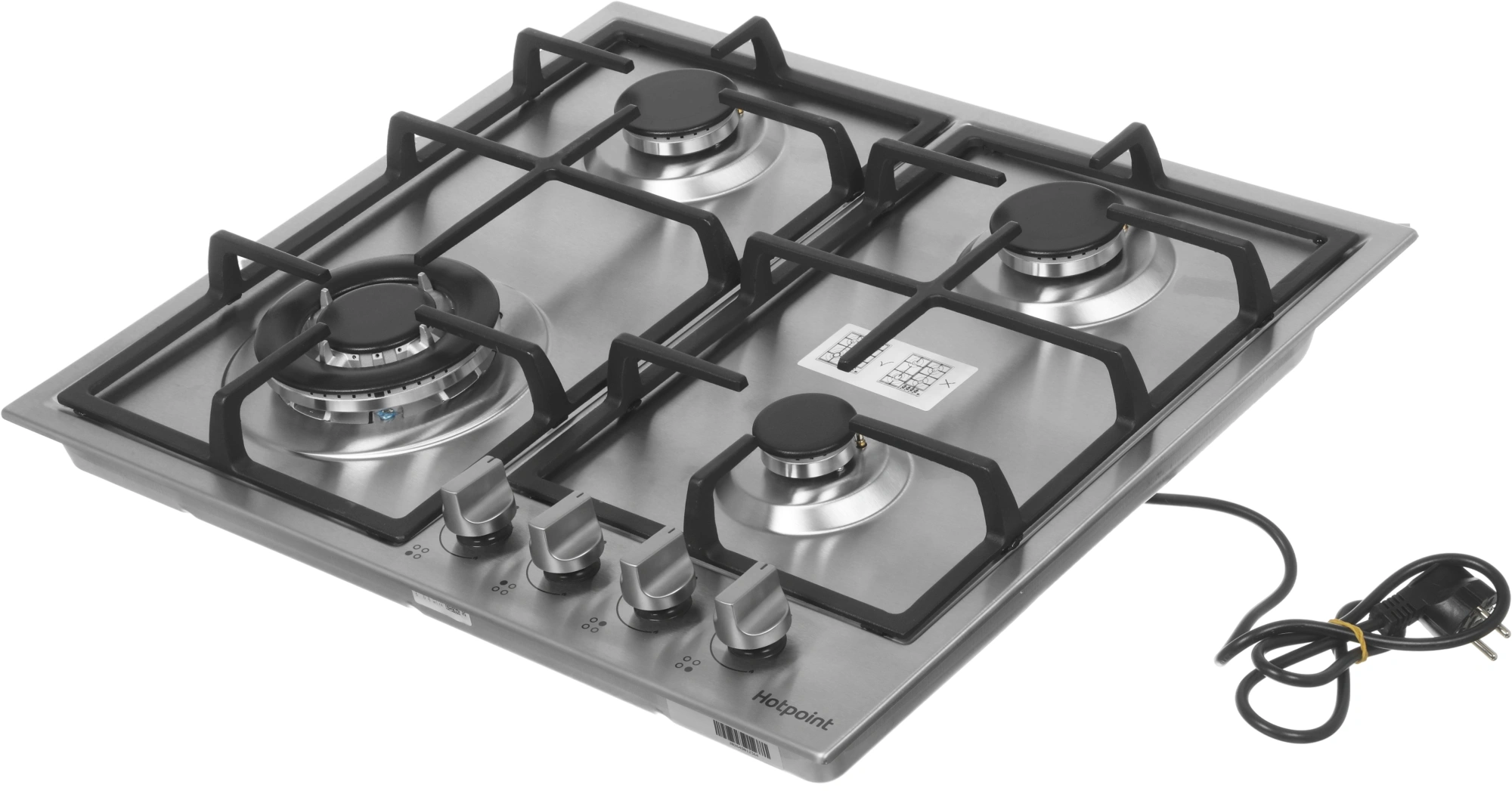 Газовая варочная поверхность Hotpoint HGMT 642 W IX серебристый (869891100380)