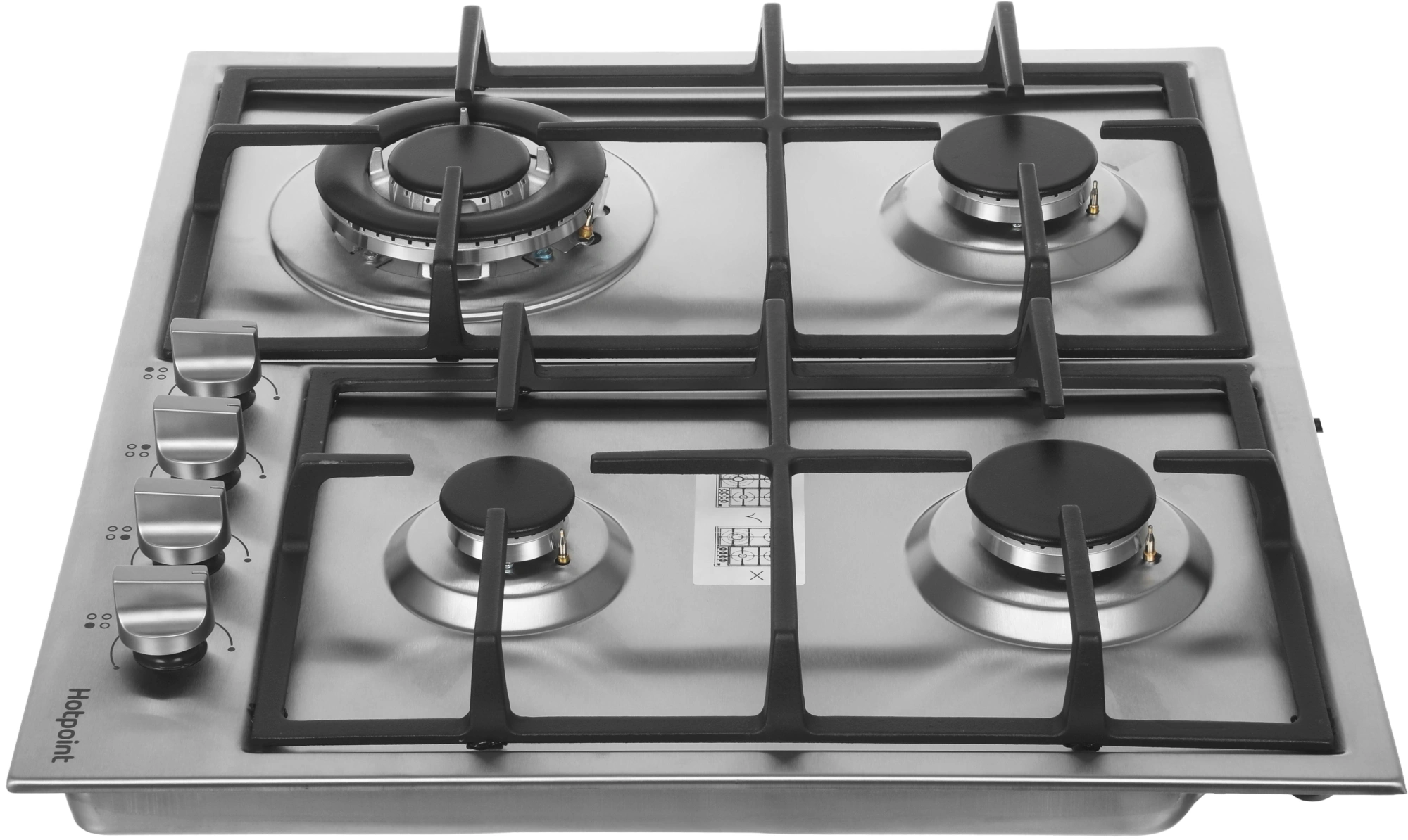 Газовая варочная поверхность Hotpoint HGMT 642 W IX серебристый (869891100380)