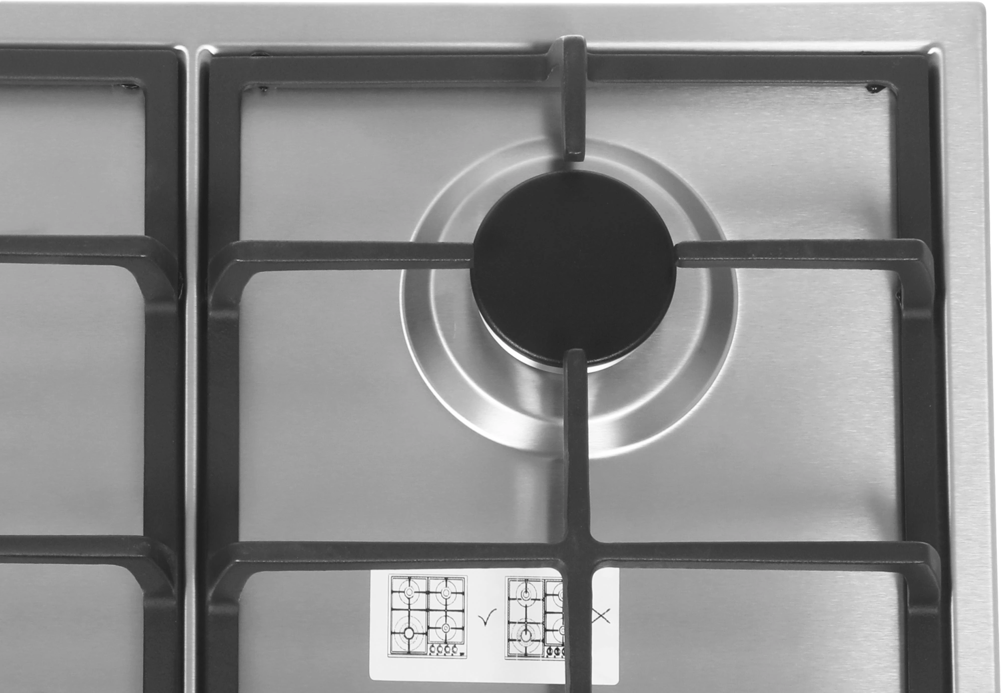 Газовая варочная поверхность Hotpoint HGMT 642 W IX серебристый (869891100380)