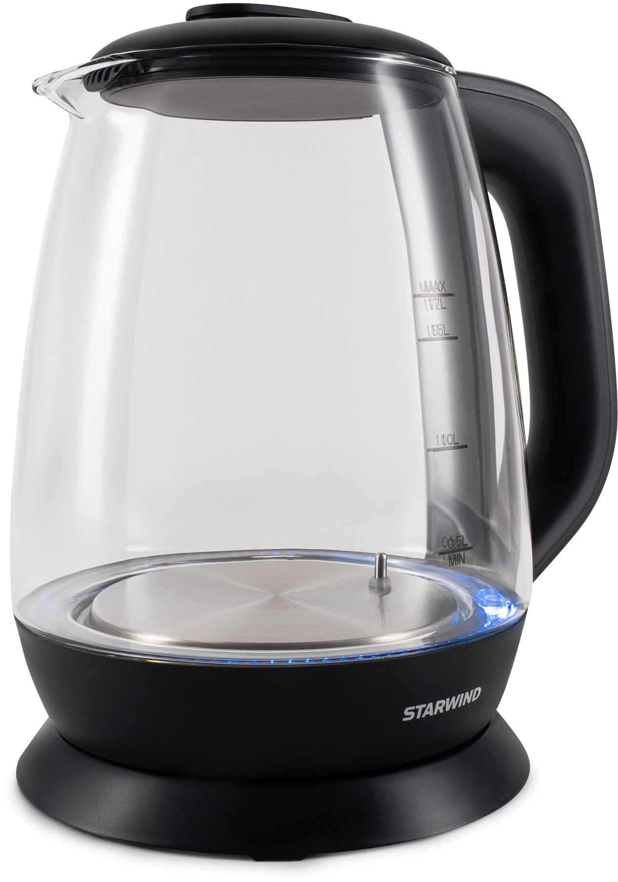Чайник электрический Starwind SKS3036 черный, стекло