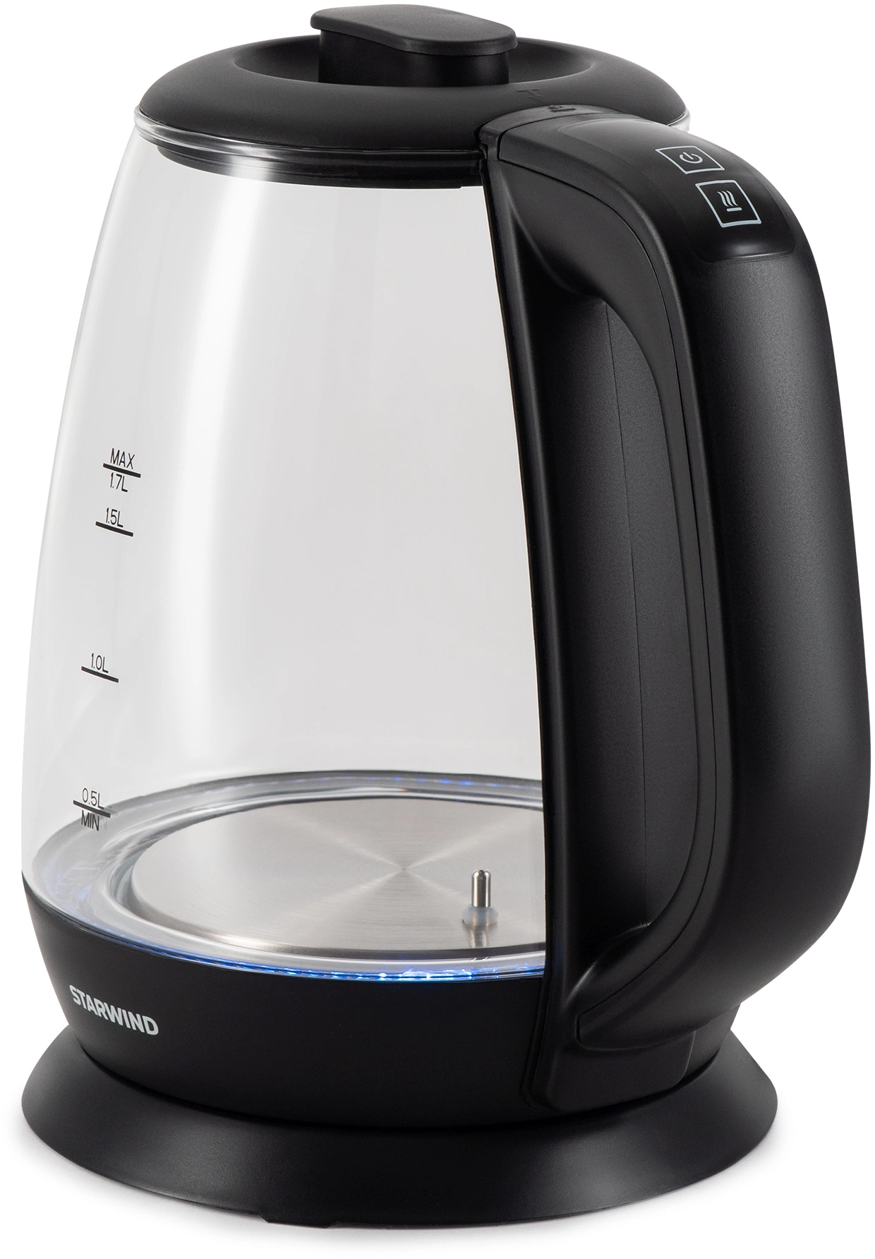 Чайник электрический Starwind SKS3036 черный, стекло