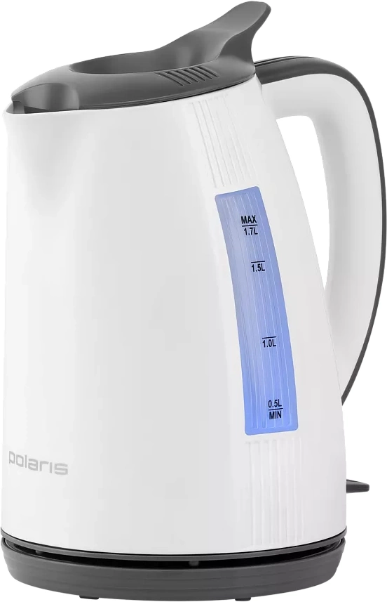 Чайник электрический Polaris PWK 1708C белый/серый, пластик