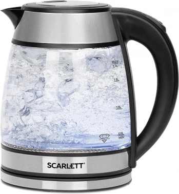 Чайник электрический Scarlett SC-EK27G54 серебристый/черный, стекло