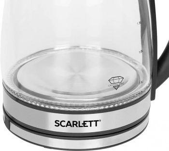 Чайник электрический Scarlett SC-EK27G54 серебристый/черный, стекло
