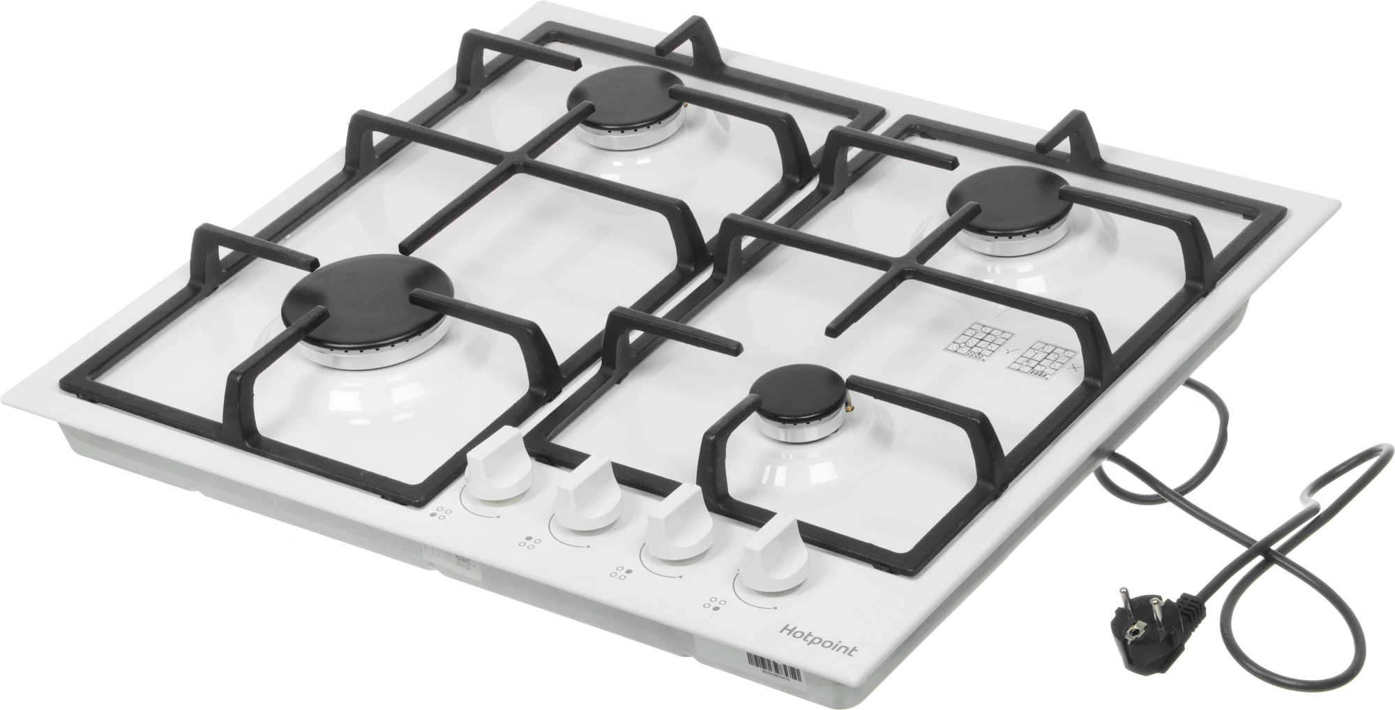 Газовая варочная поверхность Hotpoint HGMT 642 WH белый (869891100410)
