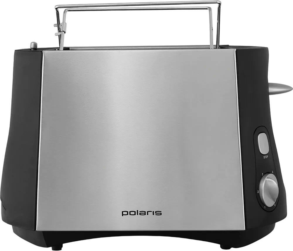 Тостер Polaris PET 0812A черный/серебристый