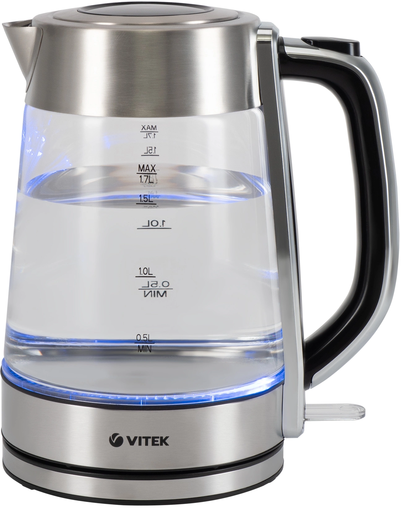 Чайник электрический Vitek VT-1184 серебристый, стекло