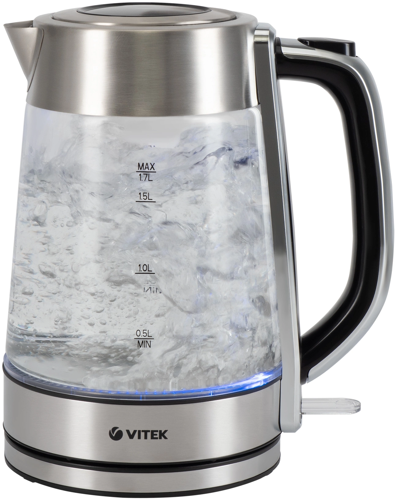 Чайник электрический Vitek VT-1184 серебристый, стекло