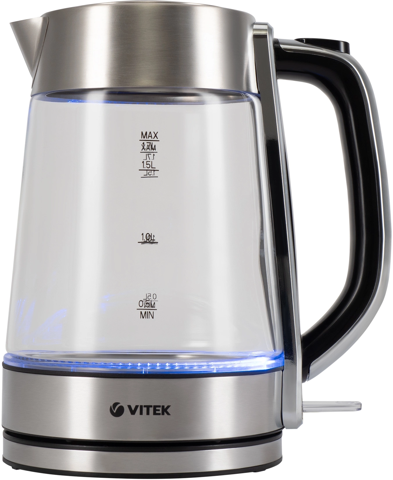 Чайник электрический Vitek VT-1184 серебристый, стекло