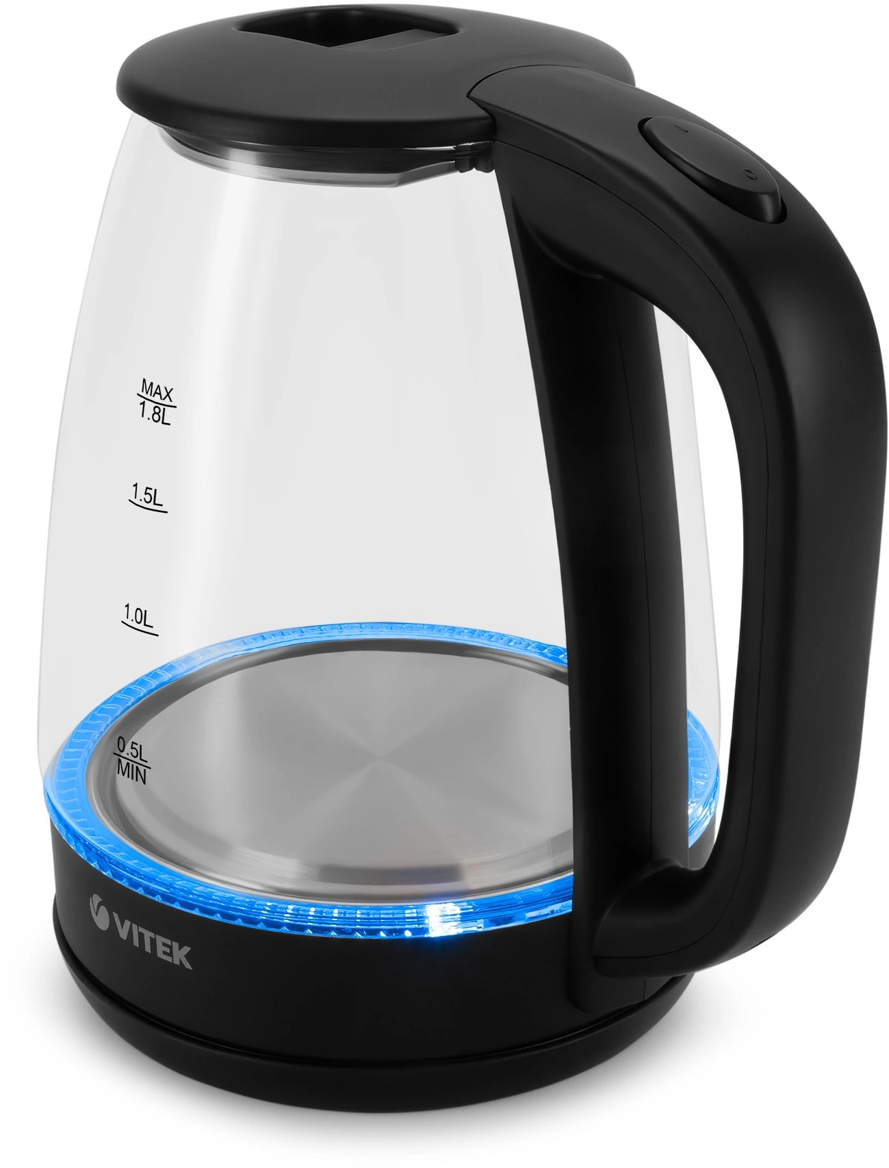 Чайник электрический Vitek VT-7032 прозрачный/черный, стекло