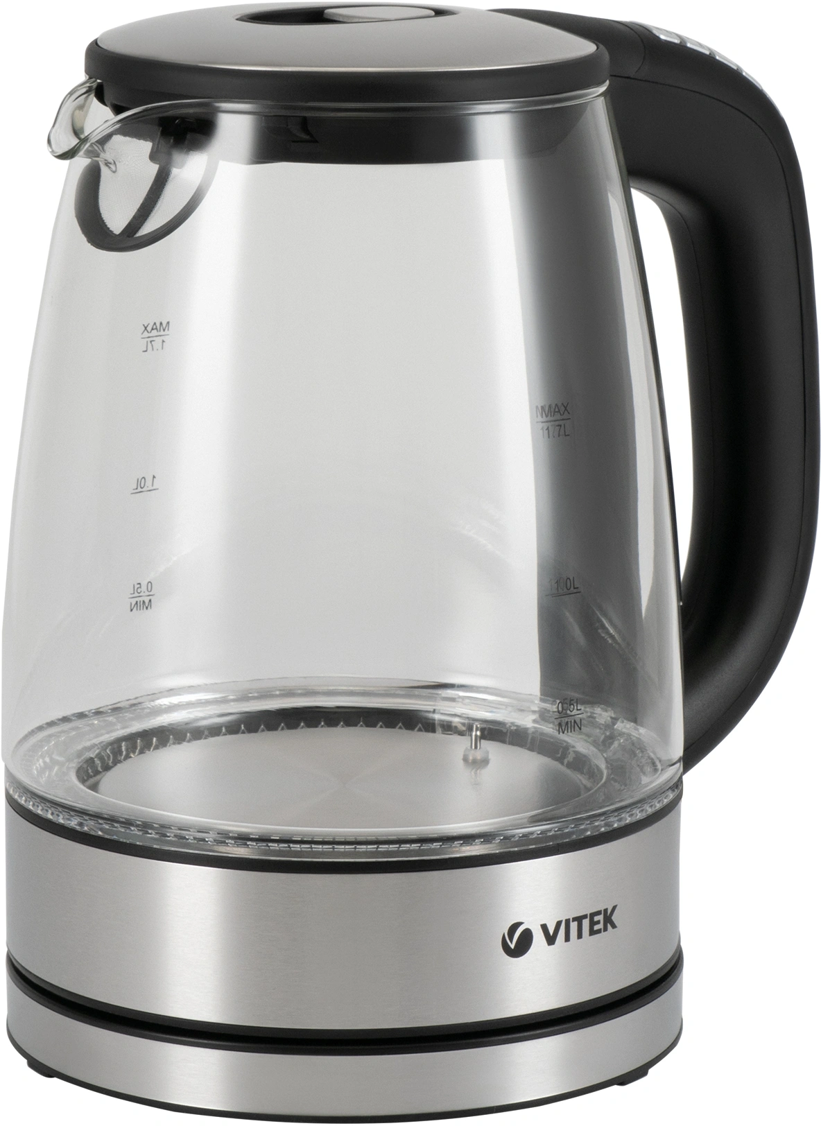 Чайник электрический Vitek VT-8828 серебристый, стекло