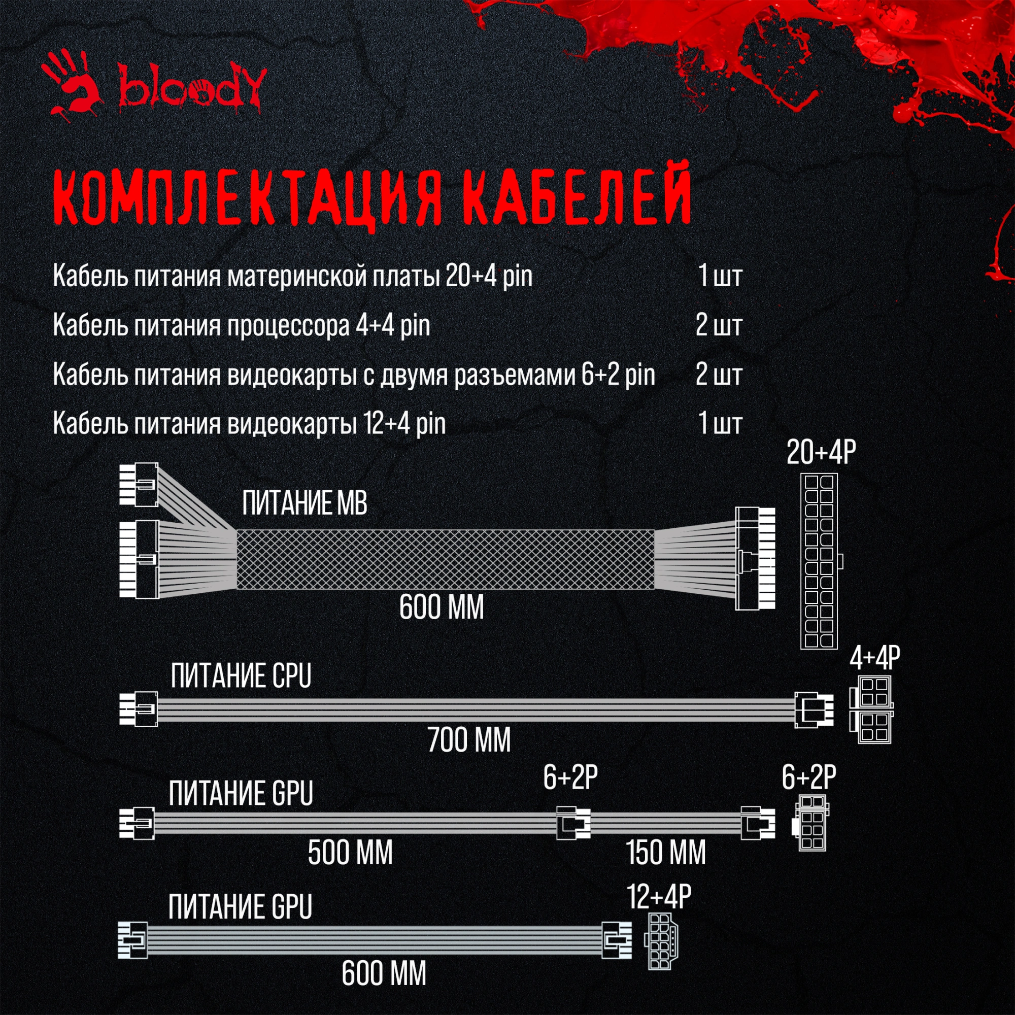 Блок питания BLOODY BD-PS750G (bd-ps750g-mw)