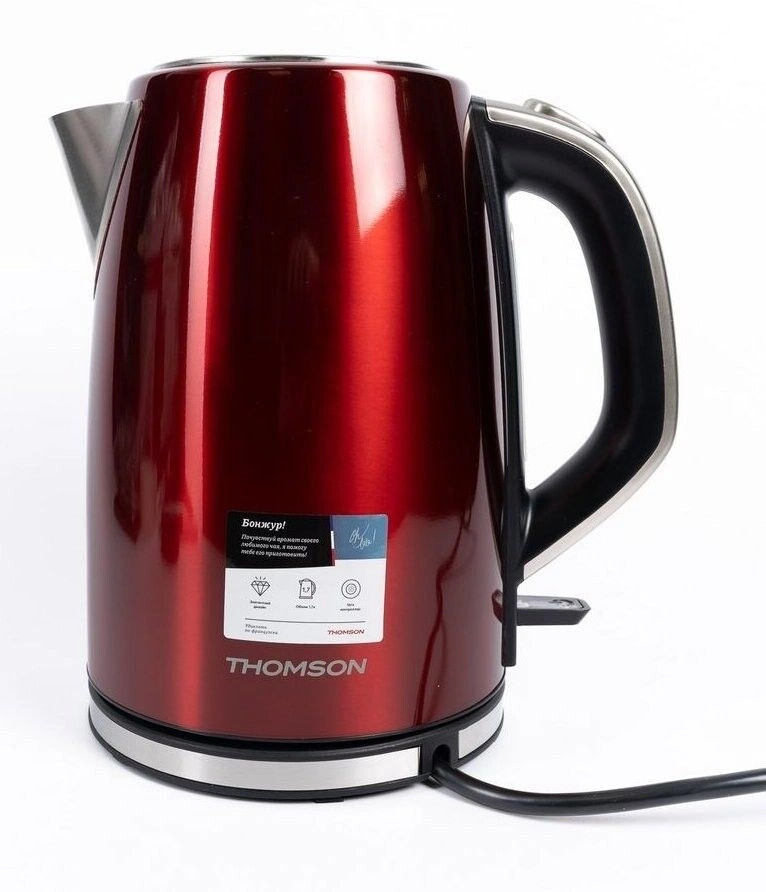 Чайник электрический Thomson K30E-4001 красный, металл
