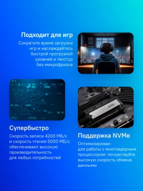 Твердотельный накопитель A-Data XPG 2048ГБ, M.2 2280, PCIe 4.0 x4, M.2 Gammix S60 (AGAMMIXS60-2T-CS)