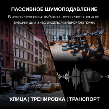 Гарнитура Hyundai H-EP204 черный (hep204)