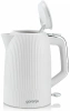 Чайник электрический Gorenje K17DPW белый/серебристый, пластик