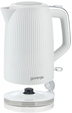 Чайник электрический Gorenje K17DPW белый/серебристый, пластик