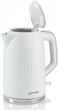 Чайник электрический Gorenje K17DPW белый/серебристый, пластик