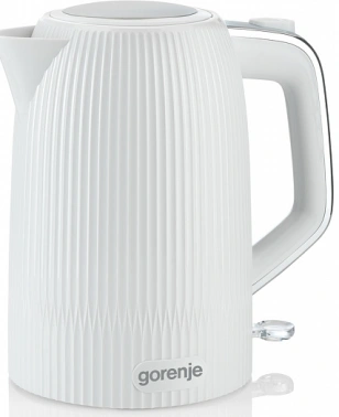 Чайник электрический Gorenje K17DPW белый/серебристый, пластик
