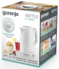 Чайник электрический Gorenje K17DPW белый/серебристый, пластик
