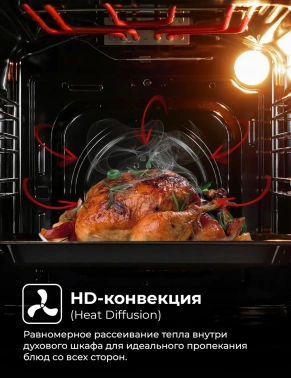 Духовой шкаф Lex EDM 4570 BBL черный (CHAO000444)