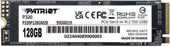 Твердотельный накопитель Patriot P320 128ГБ, M.2 2280, PCIe 3.0 x4, M.2 P320P128GM28