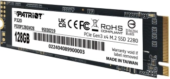 Твердотельный накопитель Patriot P320 128ГБ, M.2 2280, PCIe 3.0 x4, M.2 P320P128GM28