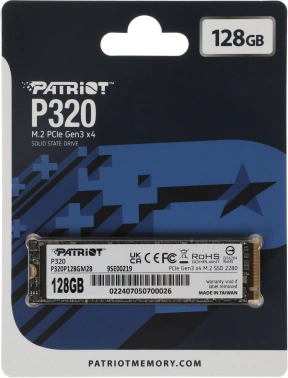 Твердотельный накопитель Patriot P320 128ГБ, M.2 2280, PCIe 3.0 x4, M.2 P320P128GM28