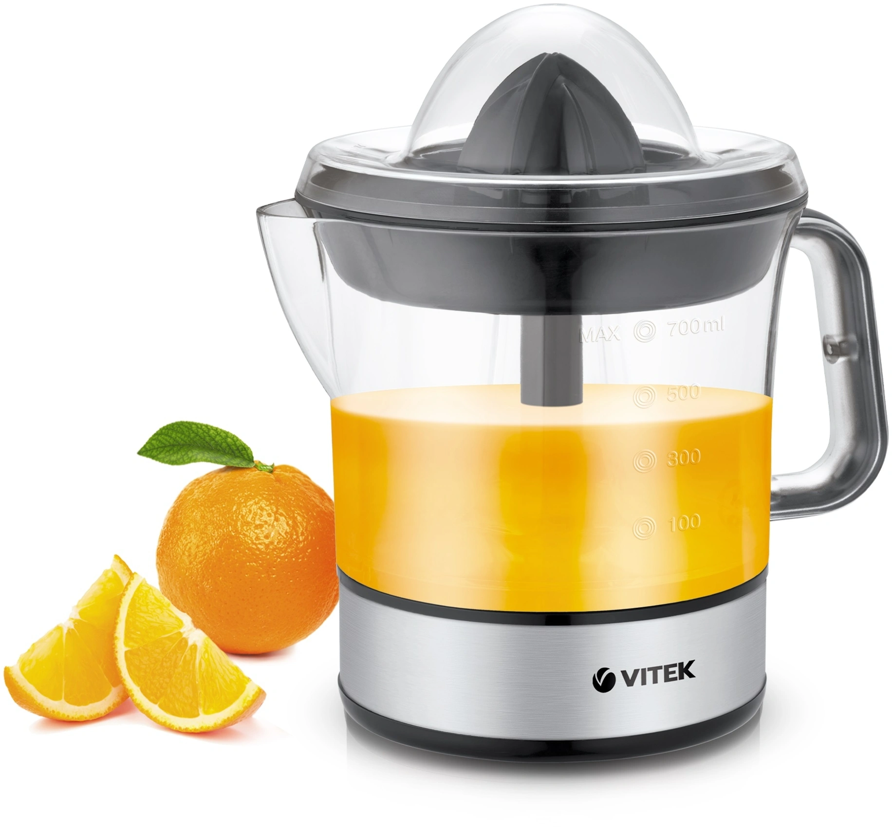 Соковыжималка цитрусовая Vitek VT-3669 стальной/черный