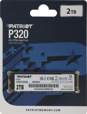 Твердотельный накопитель Patriot P320 2048ГБ, M.2 2280, PCIe 3.0 x4, M.2 P320P2TBM28