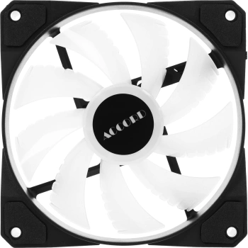 Вентилятор Accord ACC-XF12 ARGB, 120х120x25, черный, 3-pin brown box (ACC-XF12 ARGB BLACK)