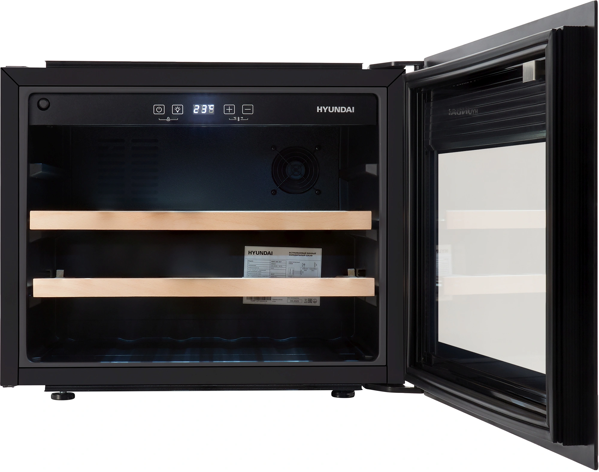Винный шкаф Hyundai HBWC 0461 SCT черный