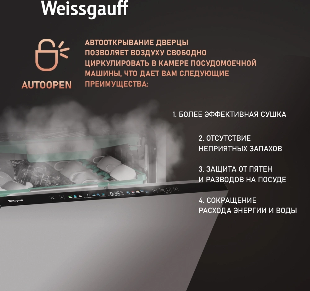 Посудомоечная машина Weissgauff BDW 6140 Ultra Real Autoopen Infolight (433790)