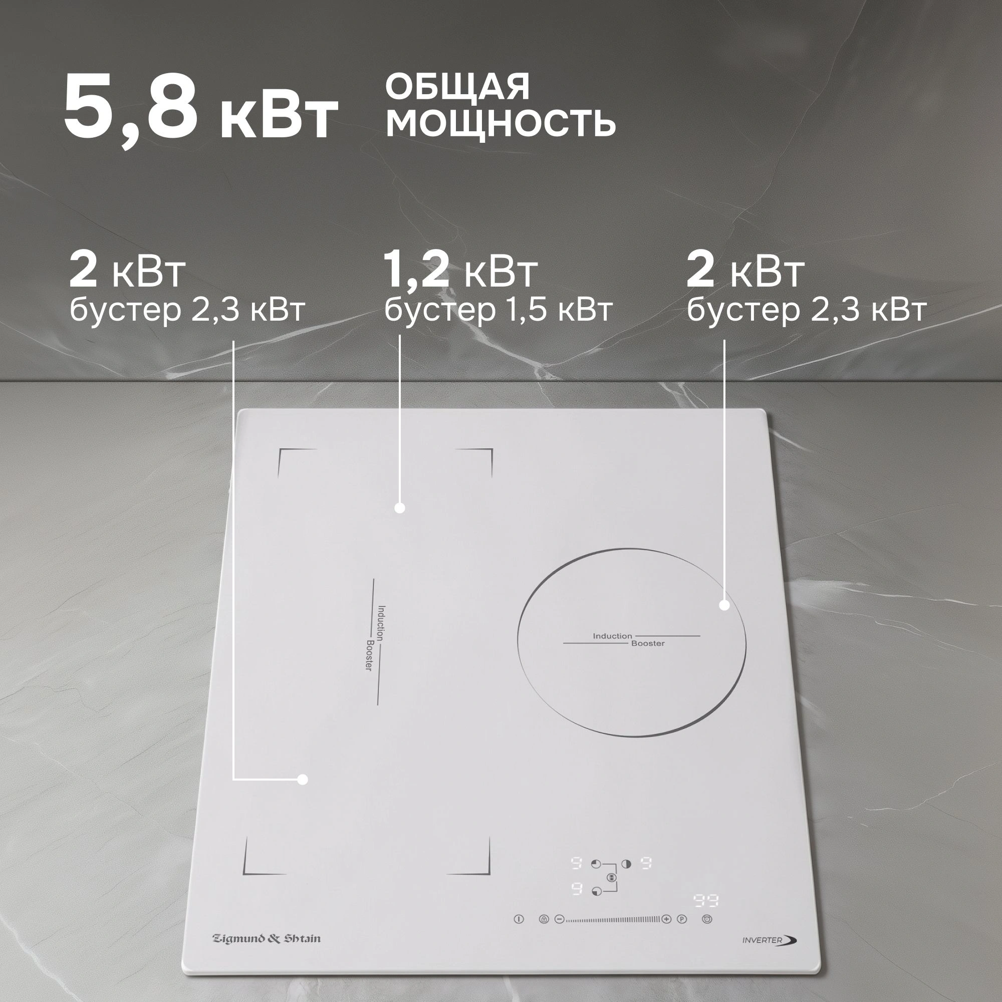 Индукционная варочная поверхность Zigmund & Shtain CI 49.4 W белый