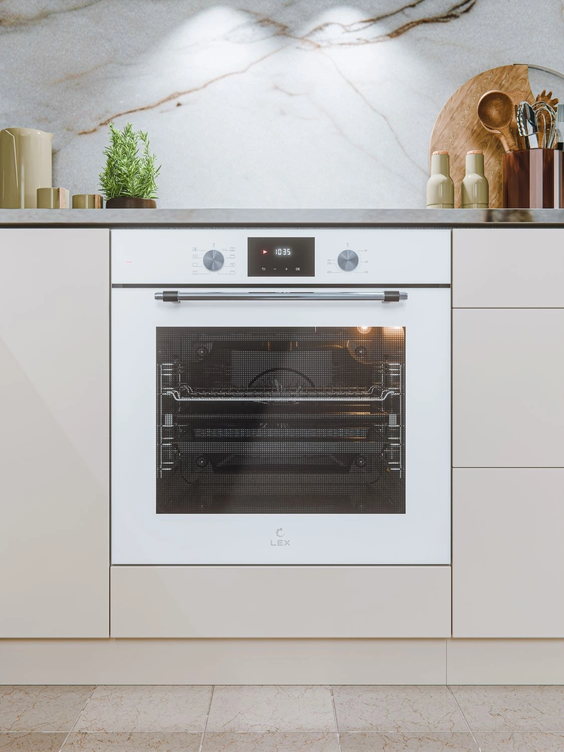 Духовой шкаф Lex EDP 680 WH MAX белый (TRFE100015)