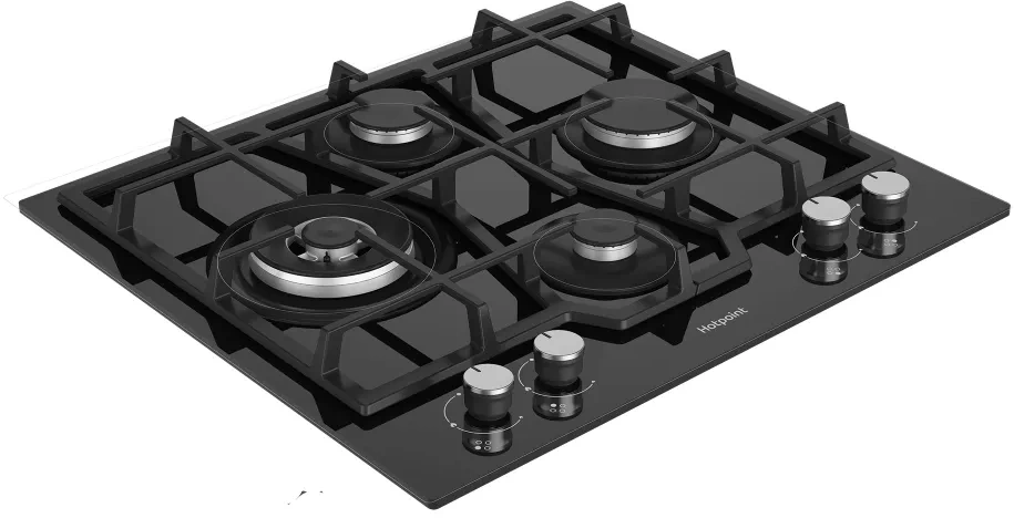 Газовая варочная поверхность Hotpoint HG 62FD/BK черный (869891100420)