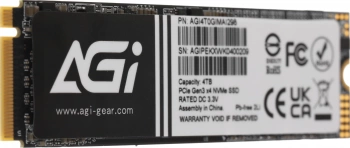 Твердотельный накопитель AGi AI298 4096ГБ, M.2 2280, PCIe 3.0 x4, M.2 AGI4T0GIMAI298