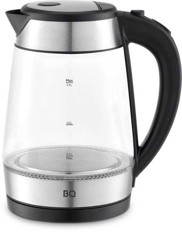 Чайник электрический BQ KT1738G черный/серебристый, стекло (86196748)