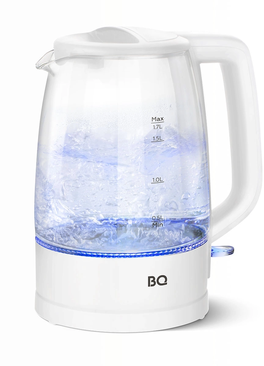 Чайник электрический BQ KT1839G белый, стекло (86202325)