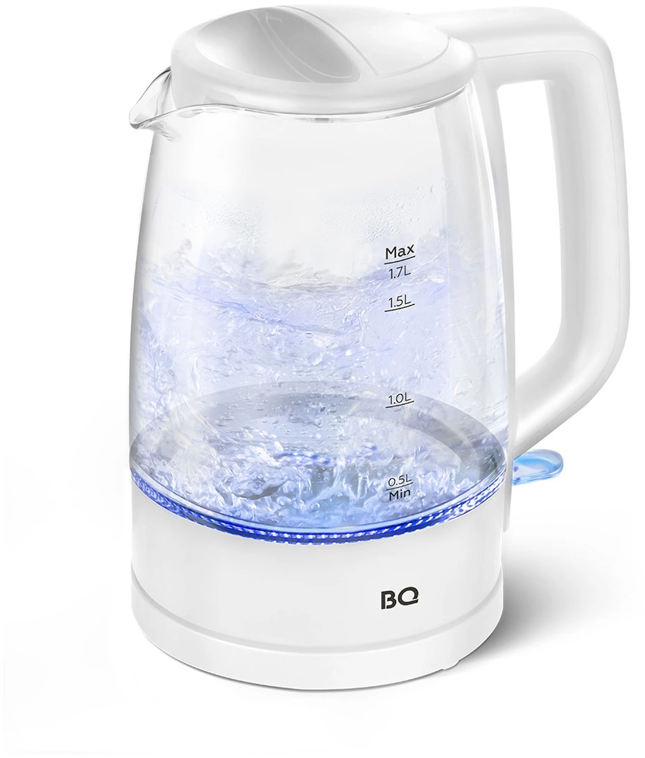 Чайник электрический BQ KT1839G белый, стекло (86202325)