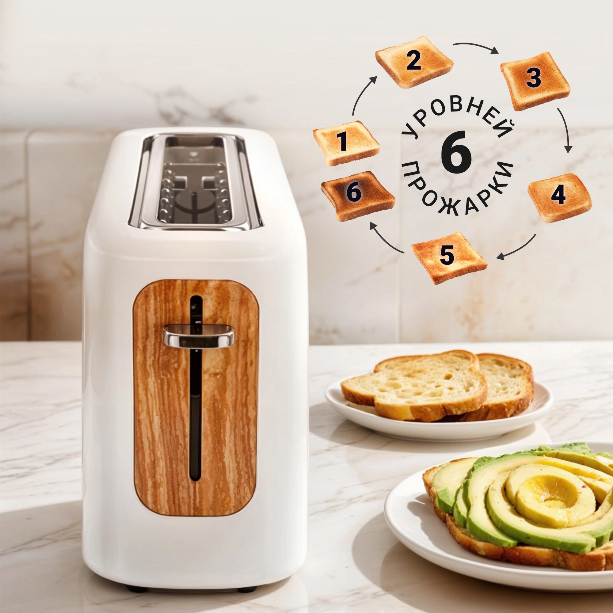 Тостер Tesler TT-140 белый (TT-140 WHITE)