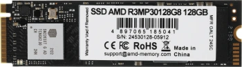 Твердотельный накопитель AMD Radeon 128ГБ, M.2 2280, PCIe 3.0 x4, M.2 R3MP30128G8