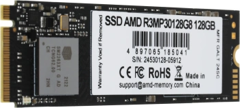 Твердотельный накопитель AMD Radeon 128ГБ, M.2 2280, PCIe 3.0 x4, M.2 R3MP30128G8
